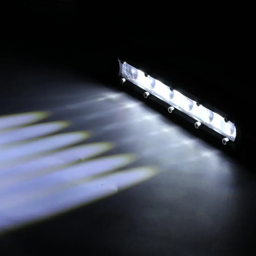 Mala Eno vrstico, LED delovna Luč Off-road Vozilo Žarometi Konveksna Leča Delo Luči Prednji Odbijač, Luči V Mrežo