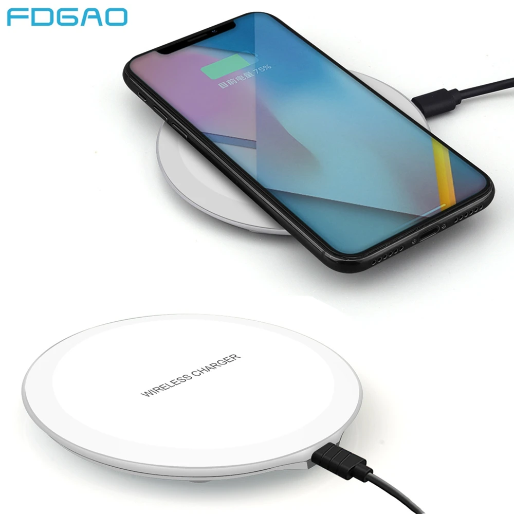 FDGAO Brezžično Polnjenje Za Samsung Dock S8 S9 S7 USB Qi Brezžični Polnilnik Tipke Za iPhone Plus 8 XR X XS Max Mobilni Telefon Napolnite