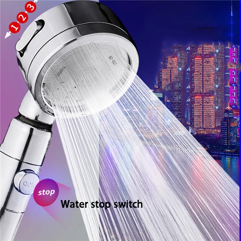 3 Spray Načini Tuš Glavo Visokim Tlakom za Varčevanje z Vodo Ročni Tuš Brizgalke za Kopalnico