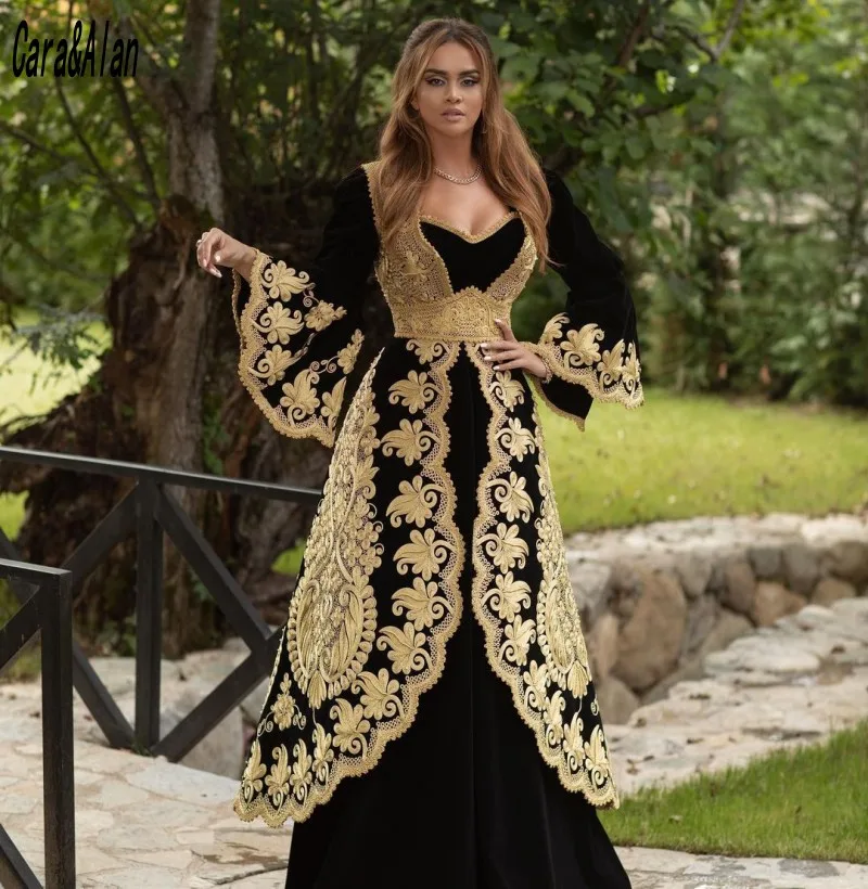 Skromno Tradicionalnih Kosova albanske Oblačilih, Črne Večerne Obleke Ženske Stranka Noč 2021 Čipke Prom Oblačenja vestido De Fiesta De Boda