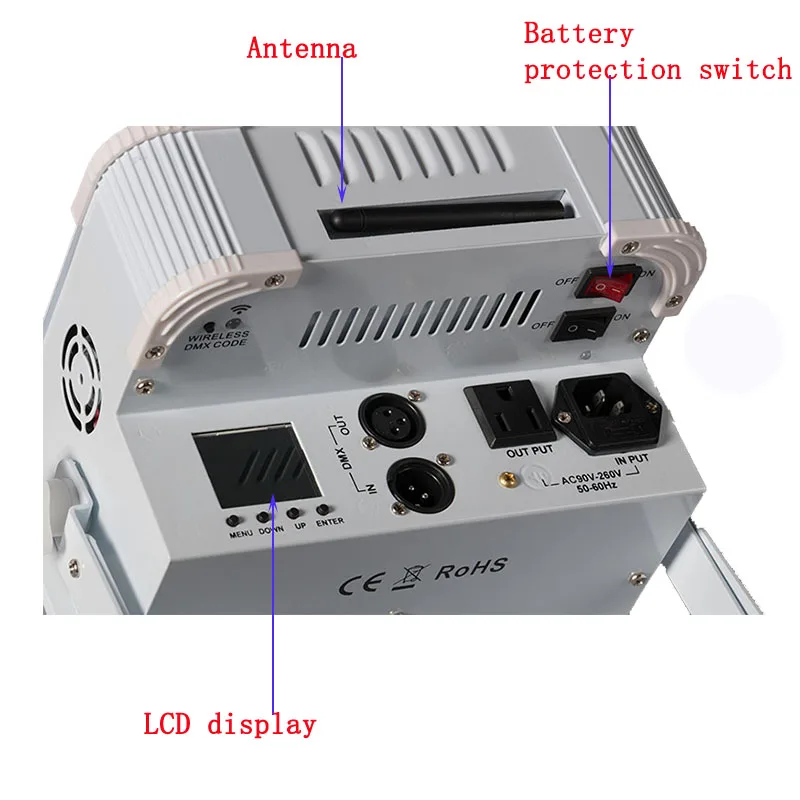 4pcs/veliko RGBWAUV DJ Par Baterije Delujejo Uplighting Brezžični DMX Oddaljen Nadzor LED Disco Ravno Par DJ Razsvetljava Učinek Stranka Svetlobe