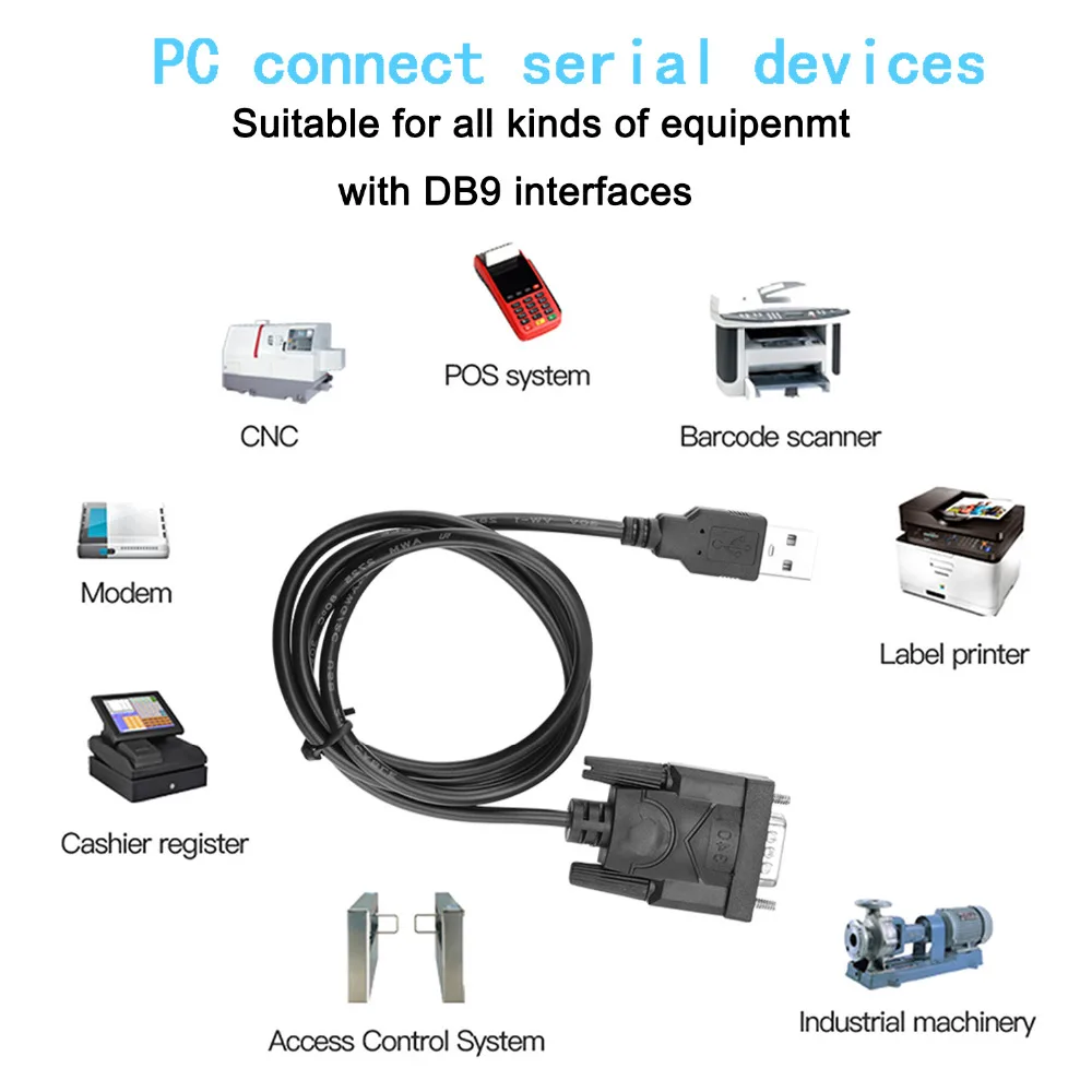 Nov USB RS232, da DB 9-Pin Moški Kabel Adapter Pretvornik Podpira Win 7 8 10 Pro Sistem