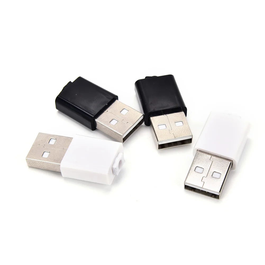 10pcs/ Nastavi 5 Pin Plug Konektor 5 Pin DIY Micro USB Varjenje Tip Moškega W/Plastični Pokrov Bela Črna