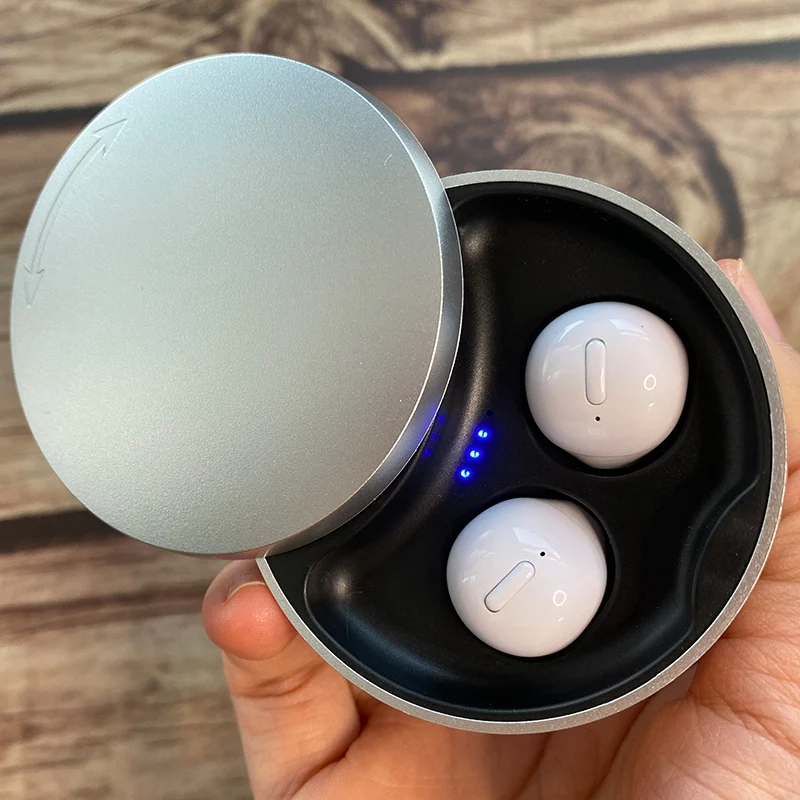 X21S Brezžična tehnologija Bluetooth 5.0 Mini Športne Slušalke s Polnjenjem Primeru Bela
