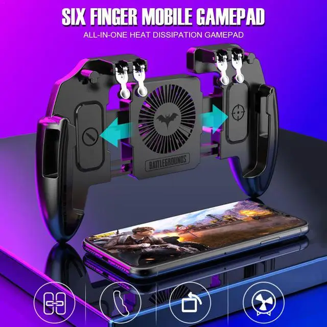 Šest Prst Mobilne Gamepad Krmilnik za Igre za PUBG Mobilni Telefon Igra Palčko, s Odvajanje Toplote Funkcija za Iphone Xiaomi