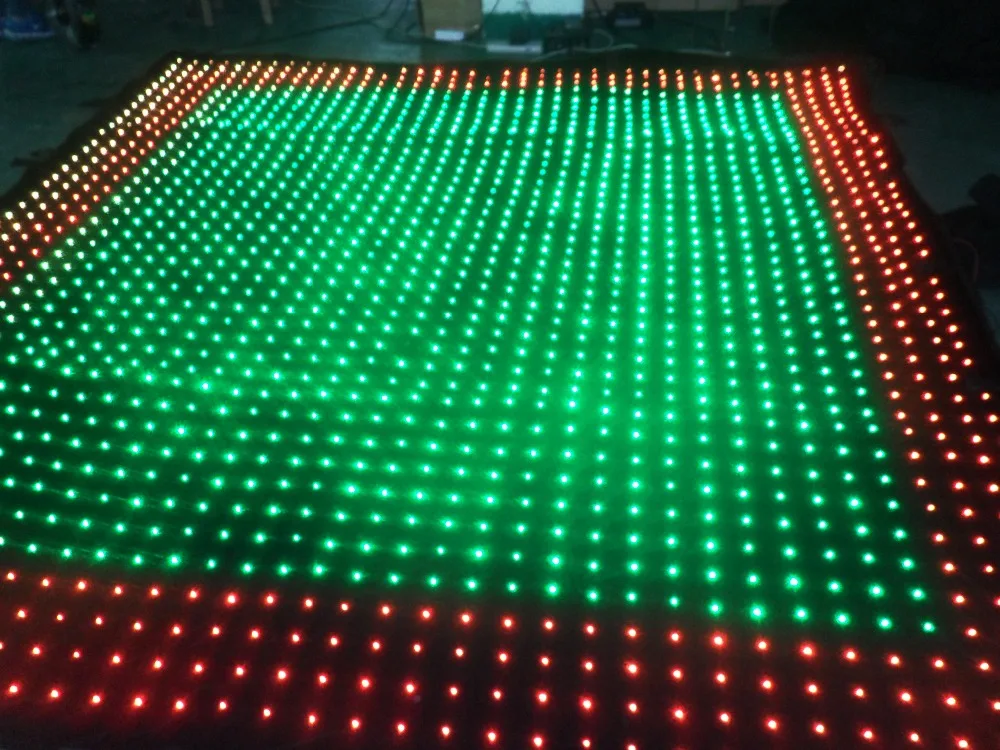 P9 3M*7M Ognjevarne Led Vision Zavese DJ ozadje Odlično Kakovost Svetlobe Zavese z online krmilnik DJ Ozadju