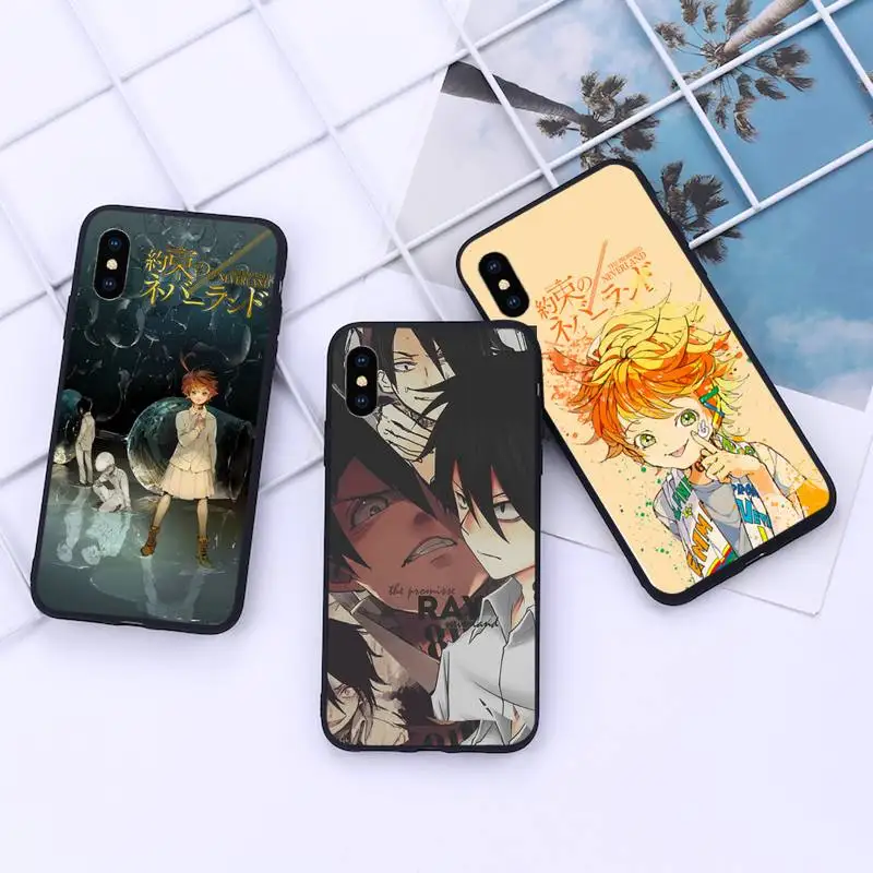 Obljubljena Neverland Japonske anime Primeru Telefon za iPhone 11 12 pro XS MAX 8 7 6 6S Plus X 5S SE 2020 XR