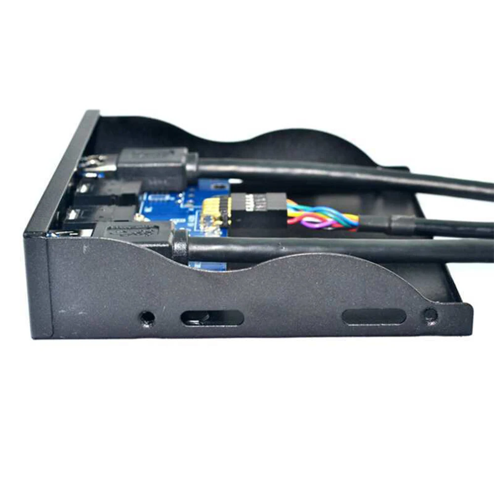 4 Vrat USB 3.0 Hub 20Pin PC Sprednji Plošči Nosilec HD Audio 3,5 mm Slušalke MIKROFON Konektor za Namizni 3,5-palčni Disketni