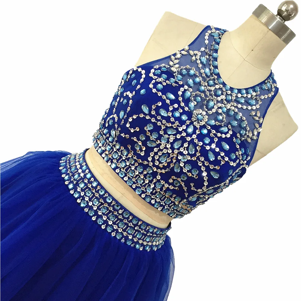 Kratek Prom Obleke Modre Beaded Povodcem Ples Obleko 2020 vestido de festa Diplomi Obleko haljo de soirée платья на выпускной