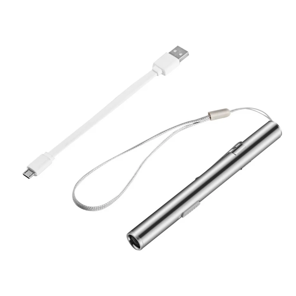 Priročen Pero Lahka USB Polnilna Mini Nego Svetilka LED Svetilko + Posnetek iz Nerjavečega Jekla Kakovosti in Strokovno varčevanje z Energijo
