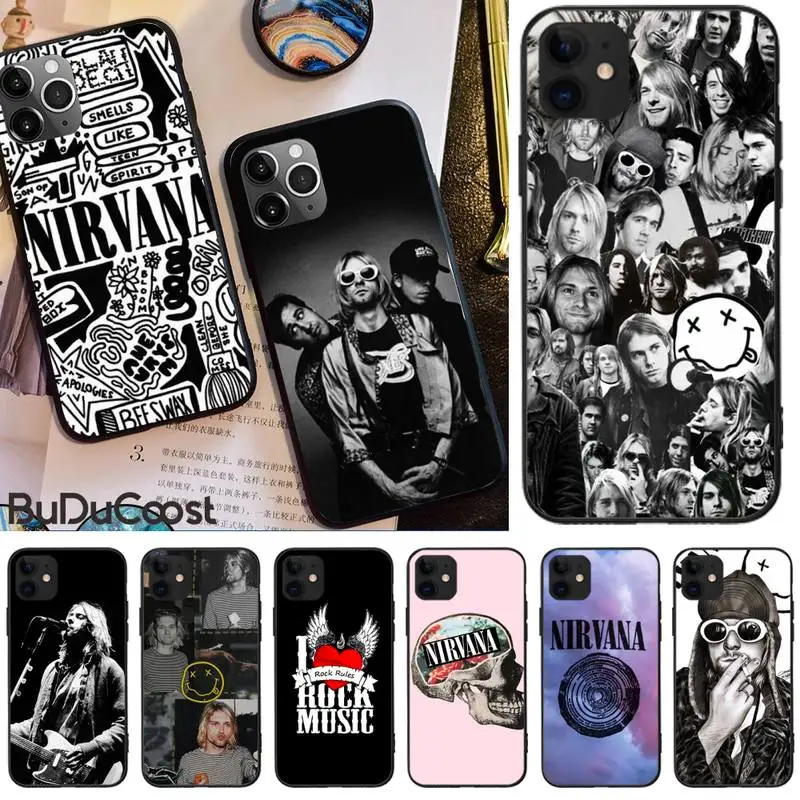 Slok Nirvana Kurt Cobain Primeru Telefon Za iphone 12 pro max 11 pro XS MAX 8 7 6 6S Plus X 5S SE 2020 XR primeru