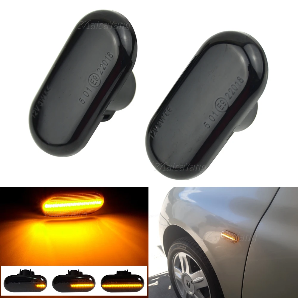 Zaporedno LED Dinamični Strani Oznako Vključite Opozorilne Luči Za Renault Megane 1 Clio1 2 Dacia delovna halja Dokker Smart Fortwo 453