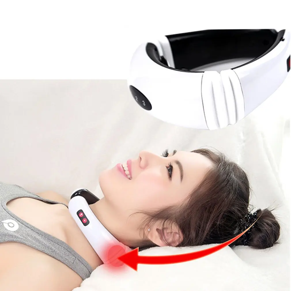 Vratu Masaža Električni 3D Smart Vretence Šok Impulz Fizioterapija Materničnega vratu Sprostitev Zdravstveno Oskrbo Mišic Massager