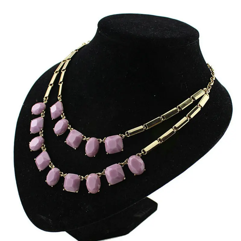 R040 BIGBING modni nakit modni purple kristalno zlati verigi, kratka ženska ogrlica ogrlica debelo nakit