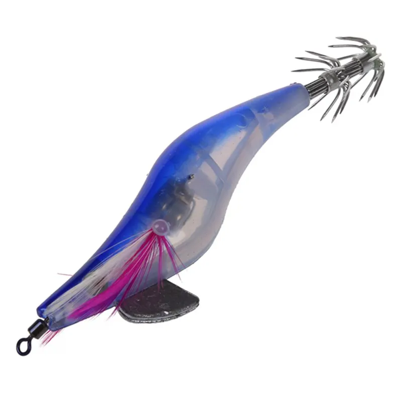 Paket za 4 10.5 cm Kozica Utripajoče LED Luči Lignji Šablona Fishing Lure Kozica Ribolova Kavelj