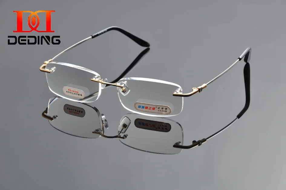 2016 DeDing Memoy Kovinski Rimless Obravnavi Očala Presbyopic Eye Glasses Prilagodljiv Očala +1 +1.5 +2 +2.5 +3 +3.5 +4 DD0979