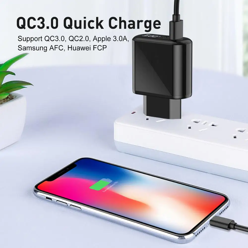 18W QC3.0 PD Tip C Polnilnik USB Hitro Polnjenje za Huawei Xiaomi Samsung iPhone 11 X Tablični QC 3.0 Polnilnik EU Plug Adapter