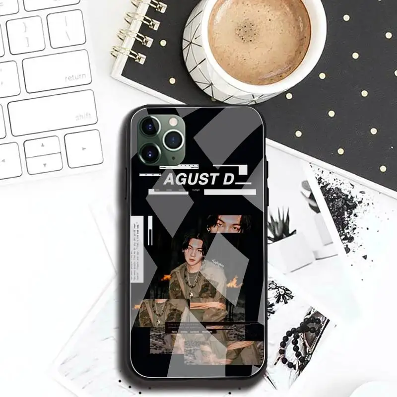 Agust D suga kralj Telefon Primeru Kaljeno Steklo Za iPhone 12 max pro mini 11 XR Pro XS MAX 8 X 7 6S 6 Plus SE 2020 primeru