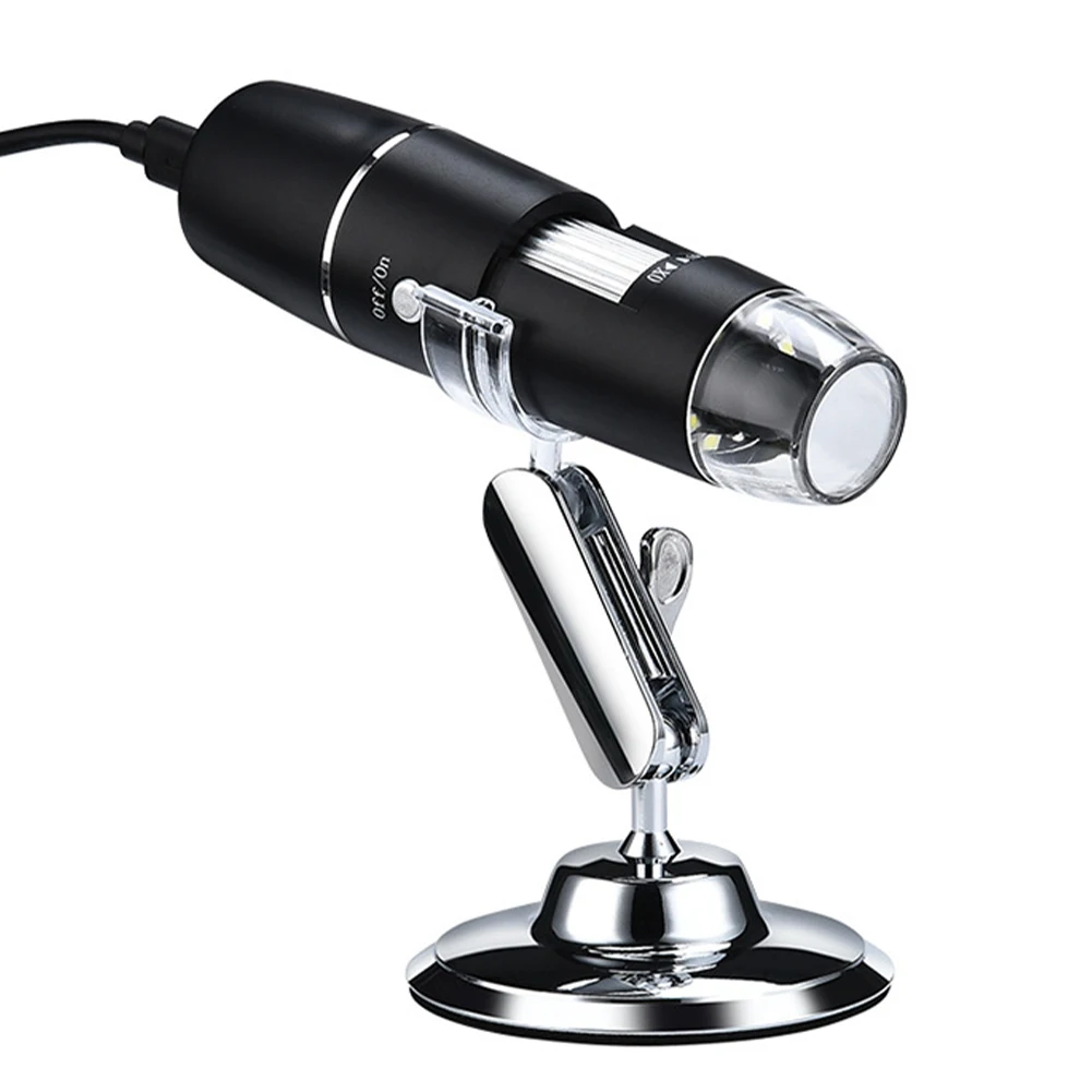 Brezžični Digitalni Mikroskop S Stojalom Pametni telefon, Tablični računalnik 8 LED Luči Povečava Endoskop Mini 0X Do 1000X Ročni Prenosni