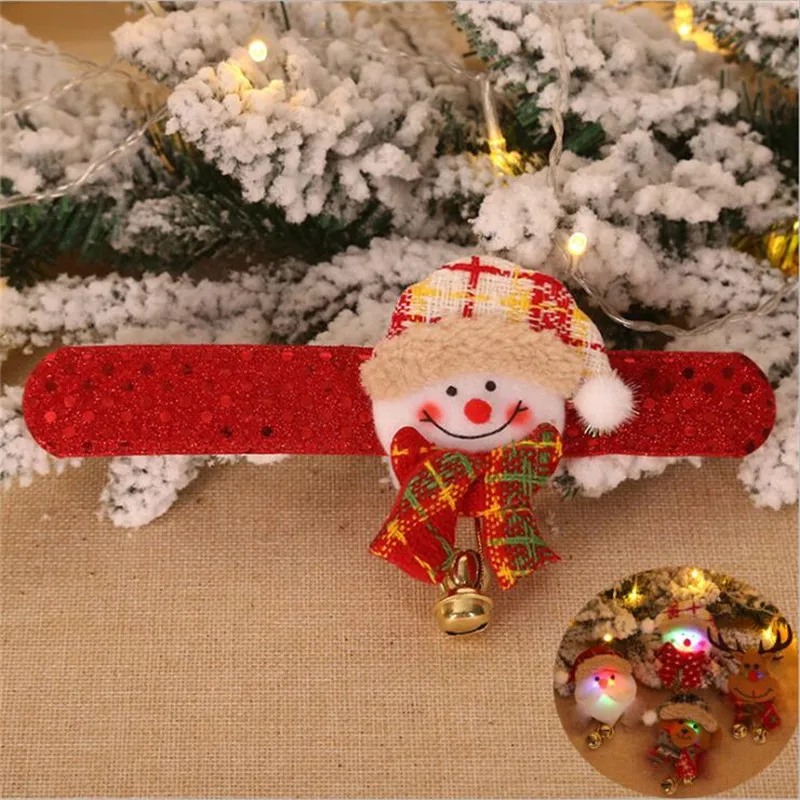 1pcs Božič Santa Claus Snežaka, Jelena Patting Mehko Zapestnica Otrok Darilo Božično Dekoracijo Krog Slap Zapestnica