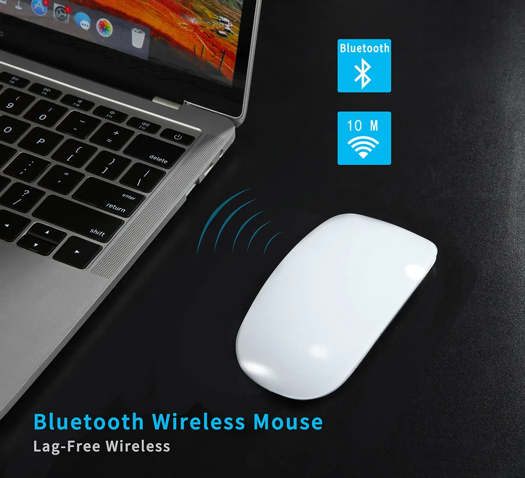 Brezžično Miško LED osvetlitvi Miško Potovanja Prenosni Mini Bluetooth 4 Gumbi, USB Obdavčljivi Strokovno Miši Za Prenosni RAČUNALNIK