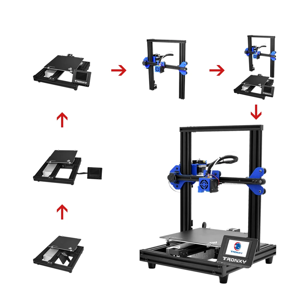 Samodejno Izravnavanje Aluminija Postelji Hitreje Tabela Ogrevanje 3D Tiskalnik Diy Kompleti z Nadaljujete Izpada Funkcijo in Titan Iztiskanje
