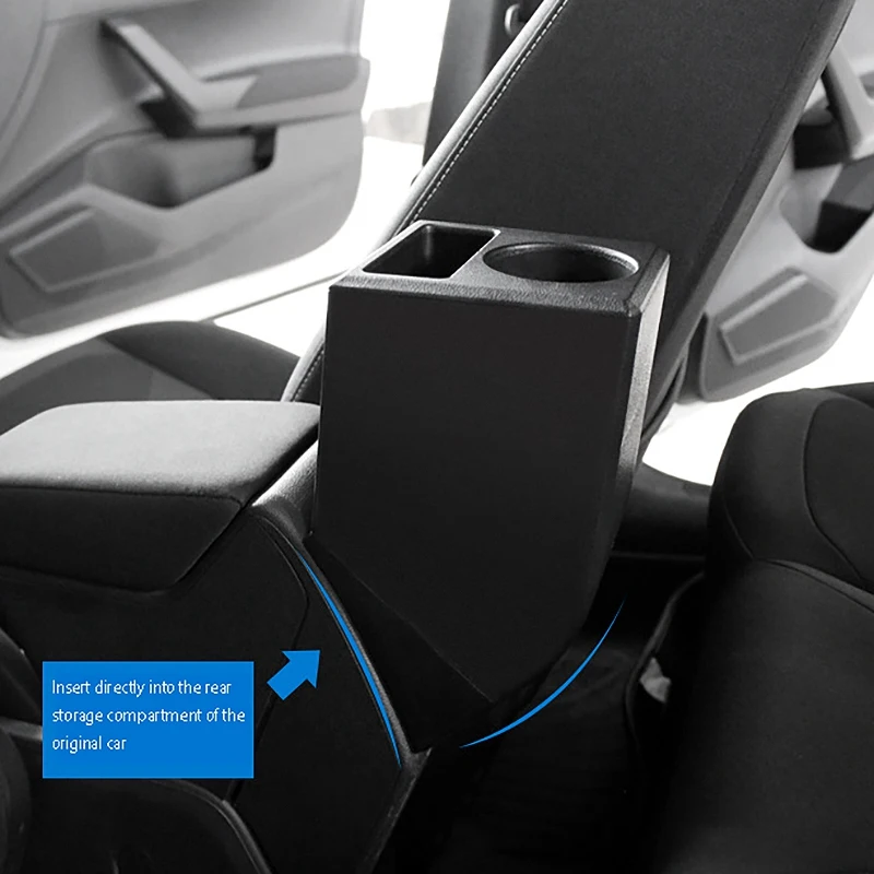 Avto Armrest Box Škatla za Shranjevanje zadnjem Sedežu Armrest Vode Držalo za Polo Plus 2018-2020
