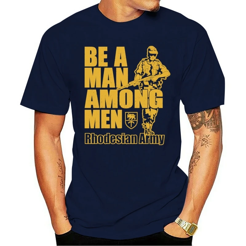 Moški tshirt Se Človek Med Moškimi Rhodesian Vojske Zaposlovanje Plakat YX785 Najboljši Izdelek Unisex Majica Natisnjeni T-Shirt tees vrh