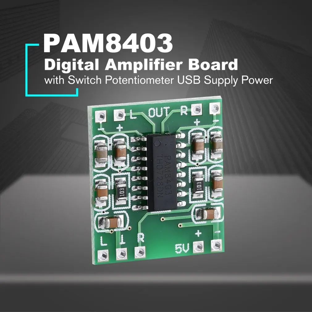 PAM8403 Super Mini Digitalni Ojačevalnik Odbor 5V Ojačevalnik Odbor Učinkovito z Potenciometer Stikalo USB Napajanje